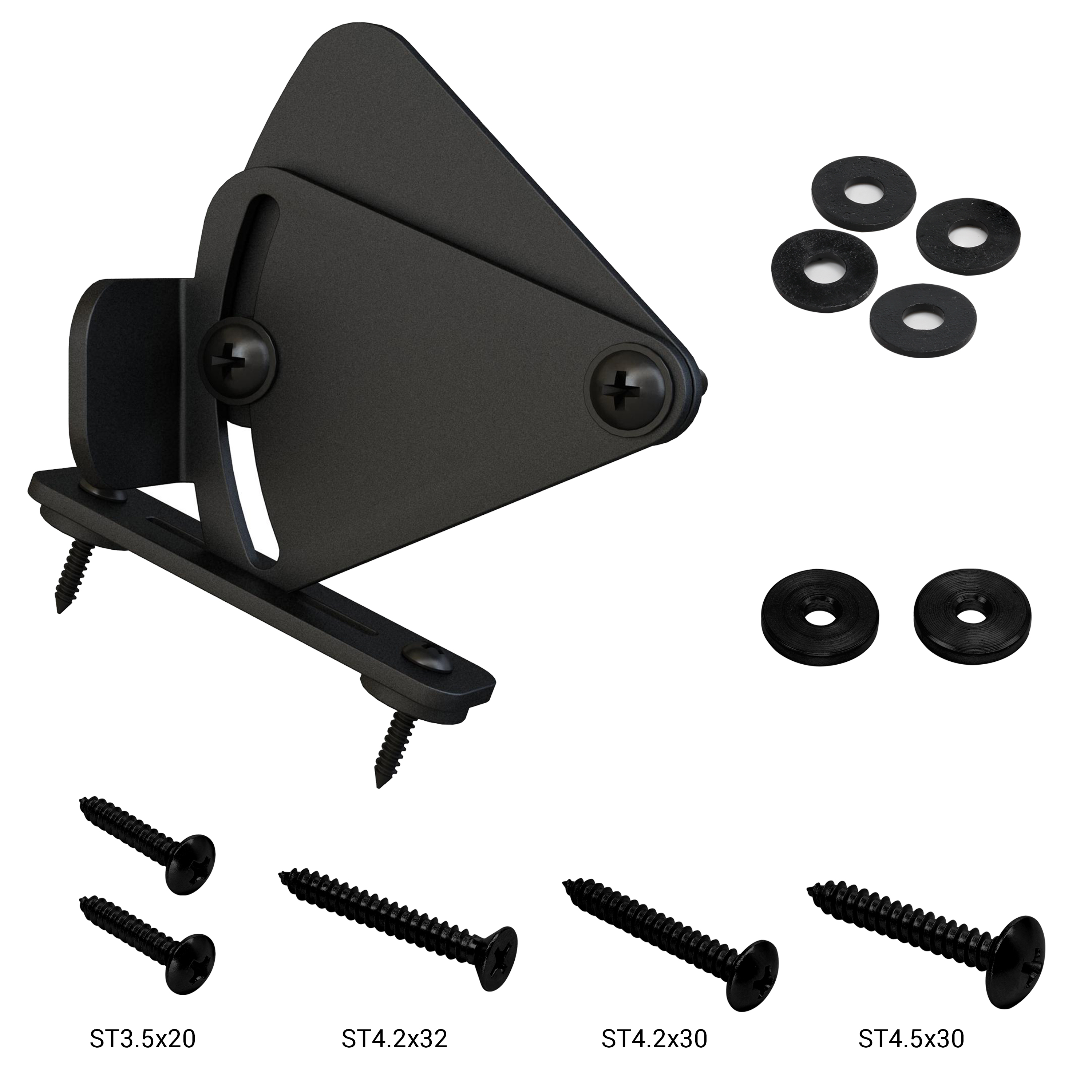 Heavy Duty Matte Black Sliding Barn Door Hardware Latch Lock for Wooden